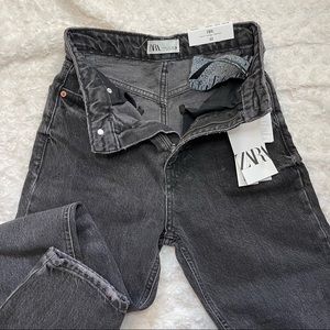 NWT ✨ ZARA Faded Black Mom Denim Pants